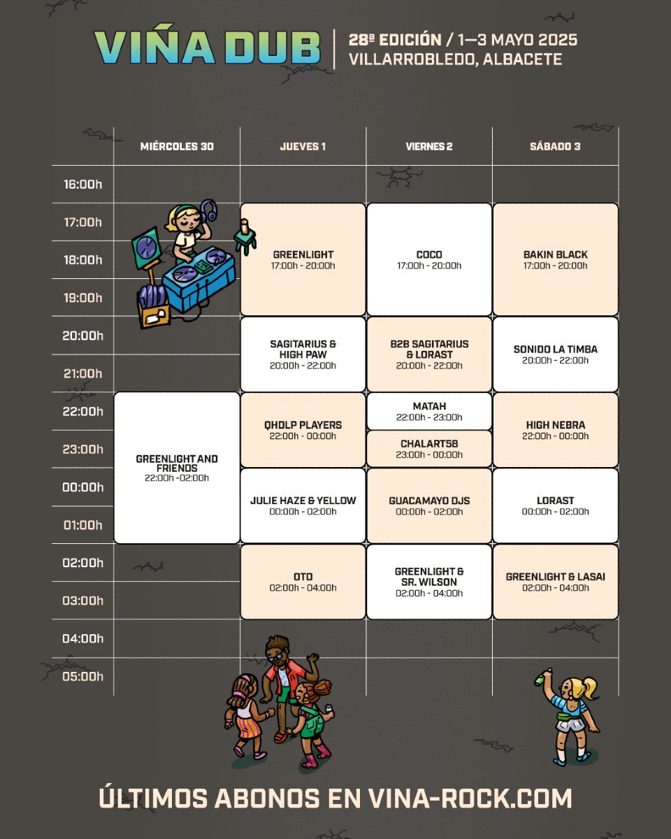 Horarios y programación del Viña Dub 2025